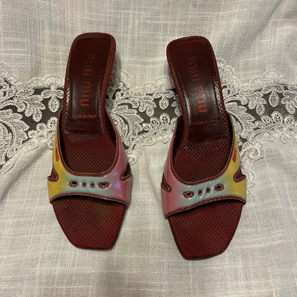 Miu Miu Mesh Sandals - Picture 2 of 9